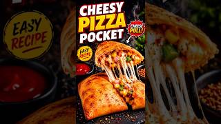 Cheesy Pizza Pocket 🧀🍕 | 5-Minute Snack #Shorts#foodshorts