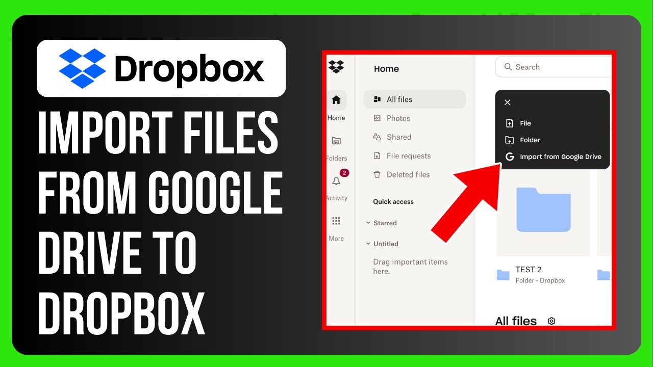 How to Import Files From Google Drive to Dropbox - YouTube
