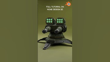 Blender Turret / Game Asset Modeling / Free Tutorial #blender #turret #scifi #game