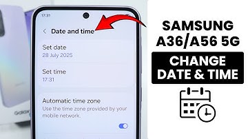 How to Change Date and Time in Samsung A36/A56 - Date and Time Setting