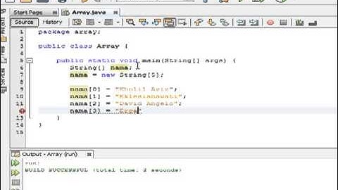 Contoh Penggunaan Array Pada Java