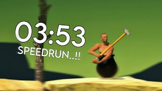 Getting Over It Speedrun Finished in under 3:53 Minutes..!!