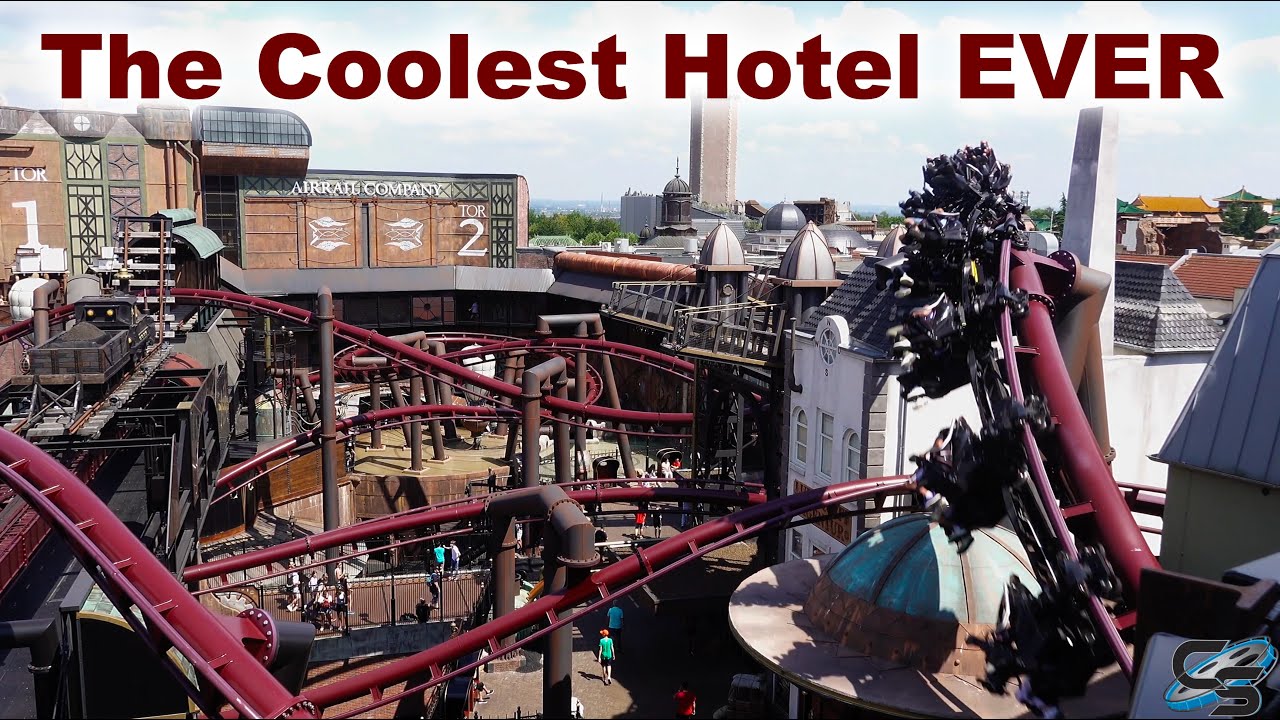 You Can Spend the Night Inside a Theme Park! Hotel Charles Lindbergh Tour Phantasialand Germany