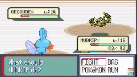 pokemon ruby-part 6 the first gym and marshtomp