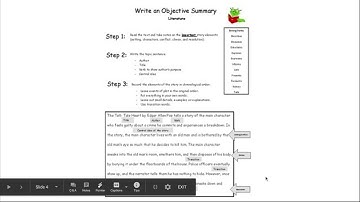 Writing an Objective Summary for Fiction