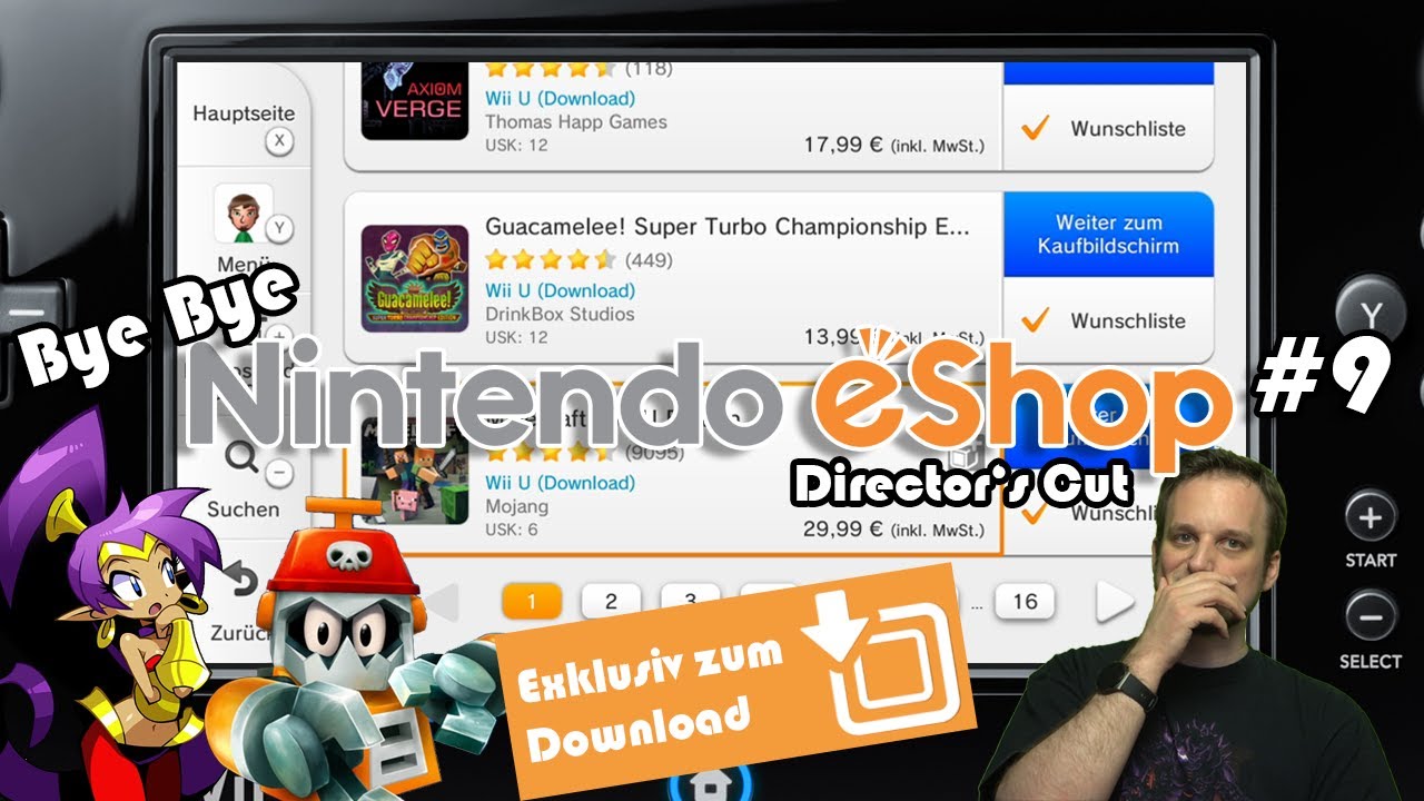 Goodbye Eshop Bye Bye eShop #9: Alle Download Exklusiven Spiele auf der WiiU im ...