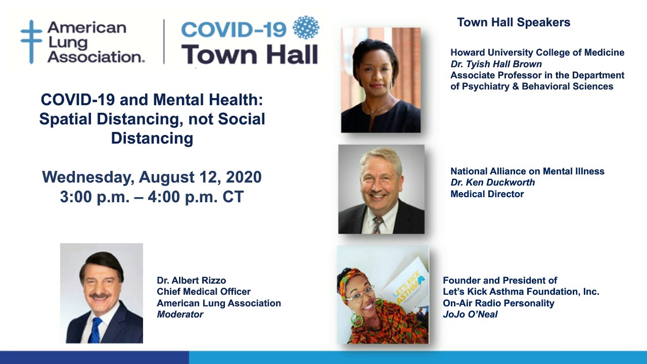 Town Hall: COVID-19 and Mental Health: Spatial Distancing, not Social ...