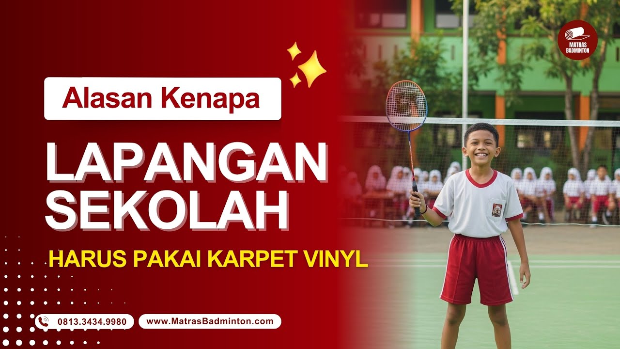 🏫 Kenapa Lapangan Badminton Sekolah Harus Pakai Lantai Vinyl? Simak Alasannya! 🎒