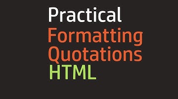 Html Coding Basics - 04 - HTML Formatting and Quotations