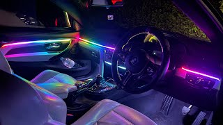 INSTALLING LED SYMPHONY AMBIENT LIGHTS TO MY BMW M4 F82 /FULL DIY/CUTTING/ WIRING/ INSTALL