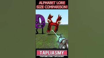 ALL ALPHABET LORE LETTERS A-Z+ OTHERS SIZE COMPARISON! #shorts