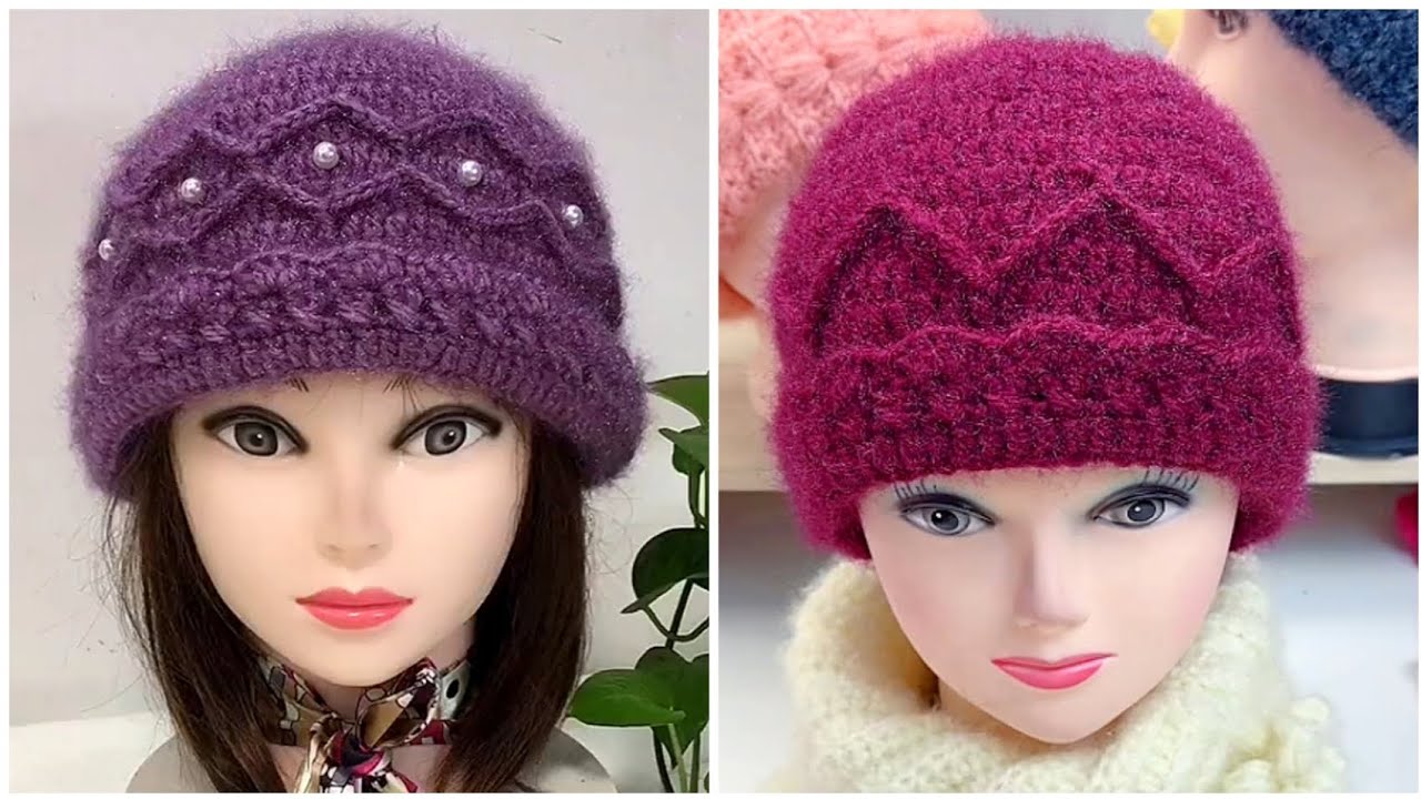 Beautiful Crochet Pattern and Warm& Easy Crochet a Hat for Beginners ...