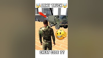 😱 INDIAN BIKES DRIVING 3D 😱 ARMY 🪖 TRUCK CHEAT CODE ? #shorts #gaming #gta