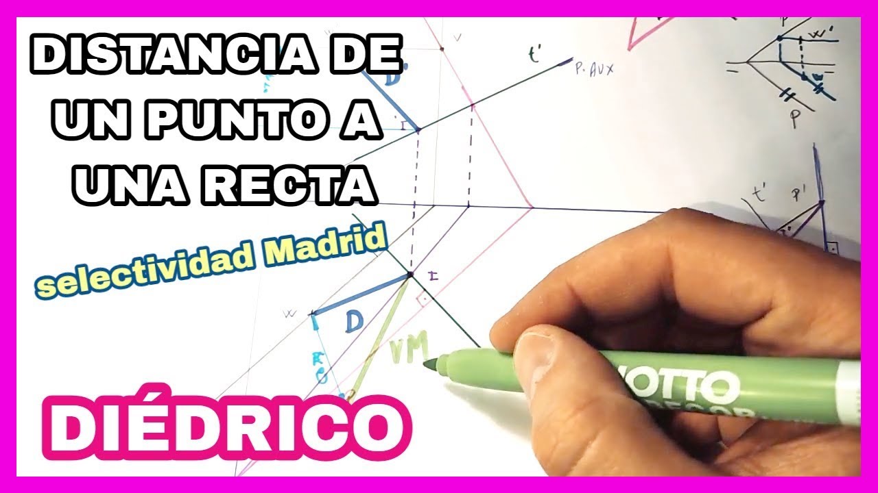 DIÉDRICO - distancia 📏de punto a [recta oblicua🚀]