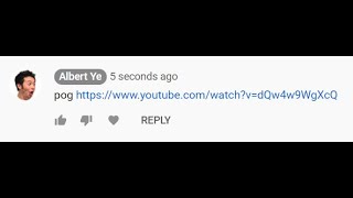 All the comments in this video will be hidden rickroll links