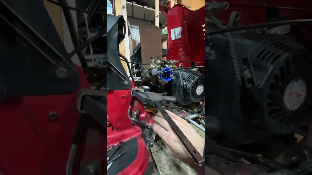 Full Suspension Lawn Mower gas pedal! 