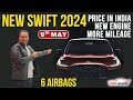 2024 maruti suzuki swift  launch date  price  safety  6 airbags  tata tiago rival  book now