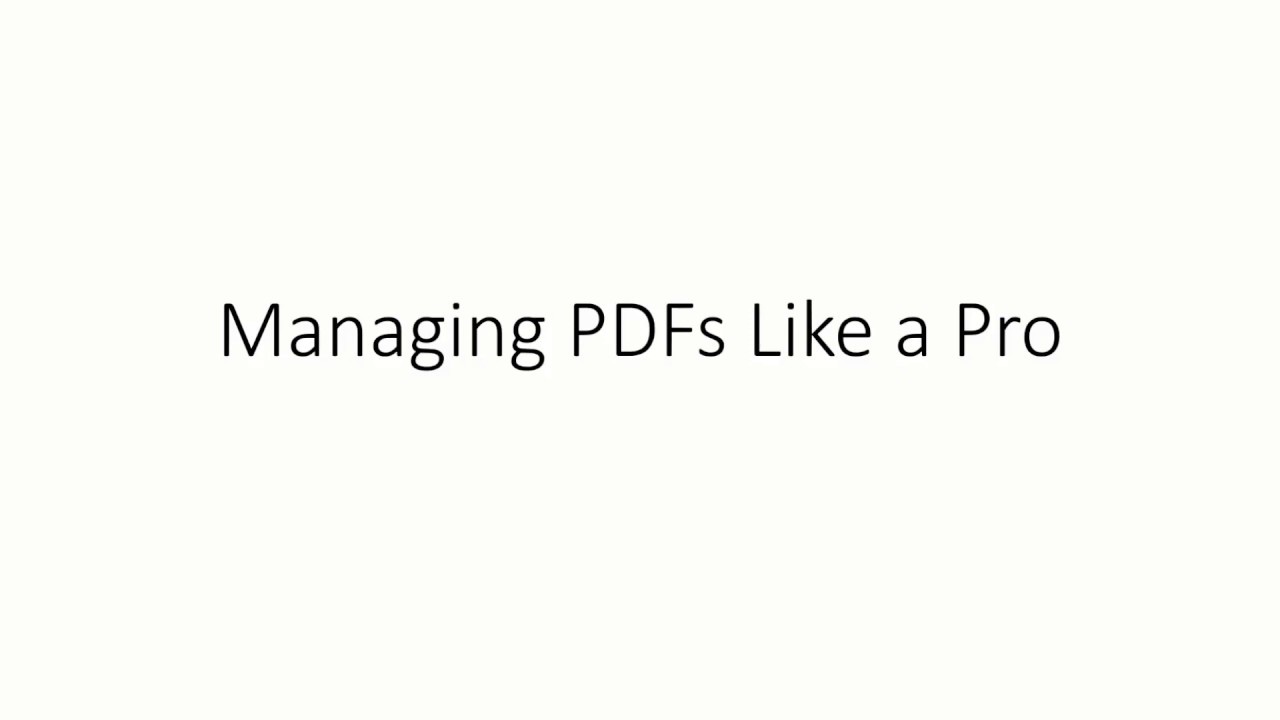 Paperless Pipeline Pro Webinar 52 - Manage PDFs Like a Pro - YouTube