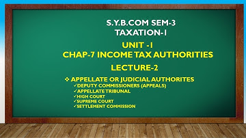 S Y BCOM SEM - 3 | INCOME TAX AUTHORITIES LEC 2 | GUJARATI By Suresh Sir