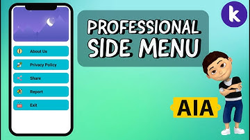 How To Create Professional Side Menu In Kodular - Kodular Free SideBar Layout aia - Hindi in 2021