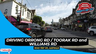 🇦🇺DRIVE TOUR AUSTRALIA - Driving Orrong Road - Toorak Road  and Williams Rd, Victoria🚗