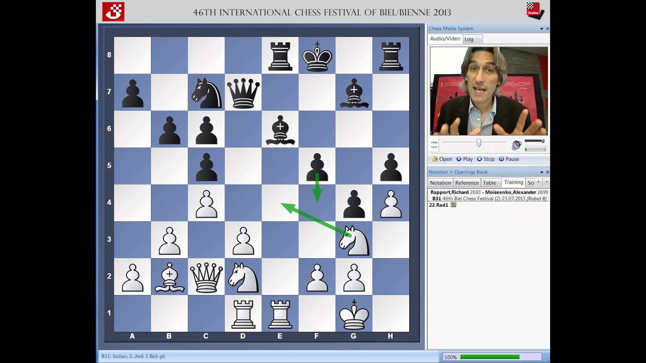 Biel 2013 Round 2 Play of the Day - Rapport vs. Moiseenko