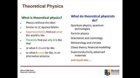 An Introduction to Theoretical Physics & Mathematics (MH206) at Maynooth University