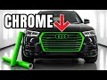 Half‑Dechrome in Bright Green | Audi Q5 Wrap Tutorial