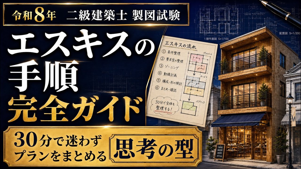 二級建築士 製図 作図が速くても受からない理由。エスキスの話をします