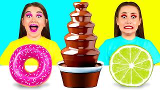 Chocolate Fountain Fondue Challenge | Prank Wars by KaZaZa Challenge