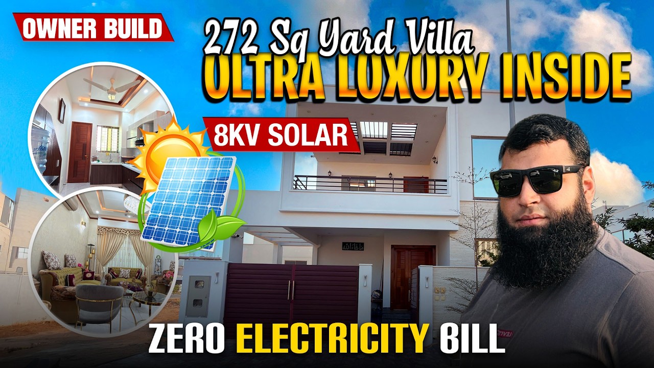 Ultra Luxury 5 Bed Villa | 8KW Solar | P-8 Bahria Town Karachi