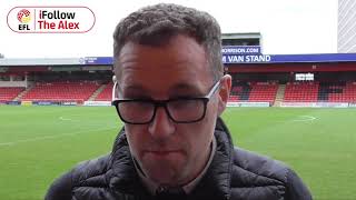 Reaction: Artell Talks After 1-1 Draw With Exeter City