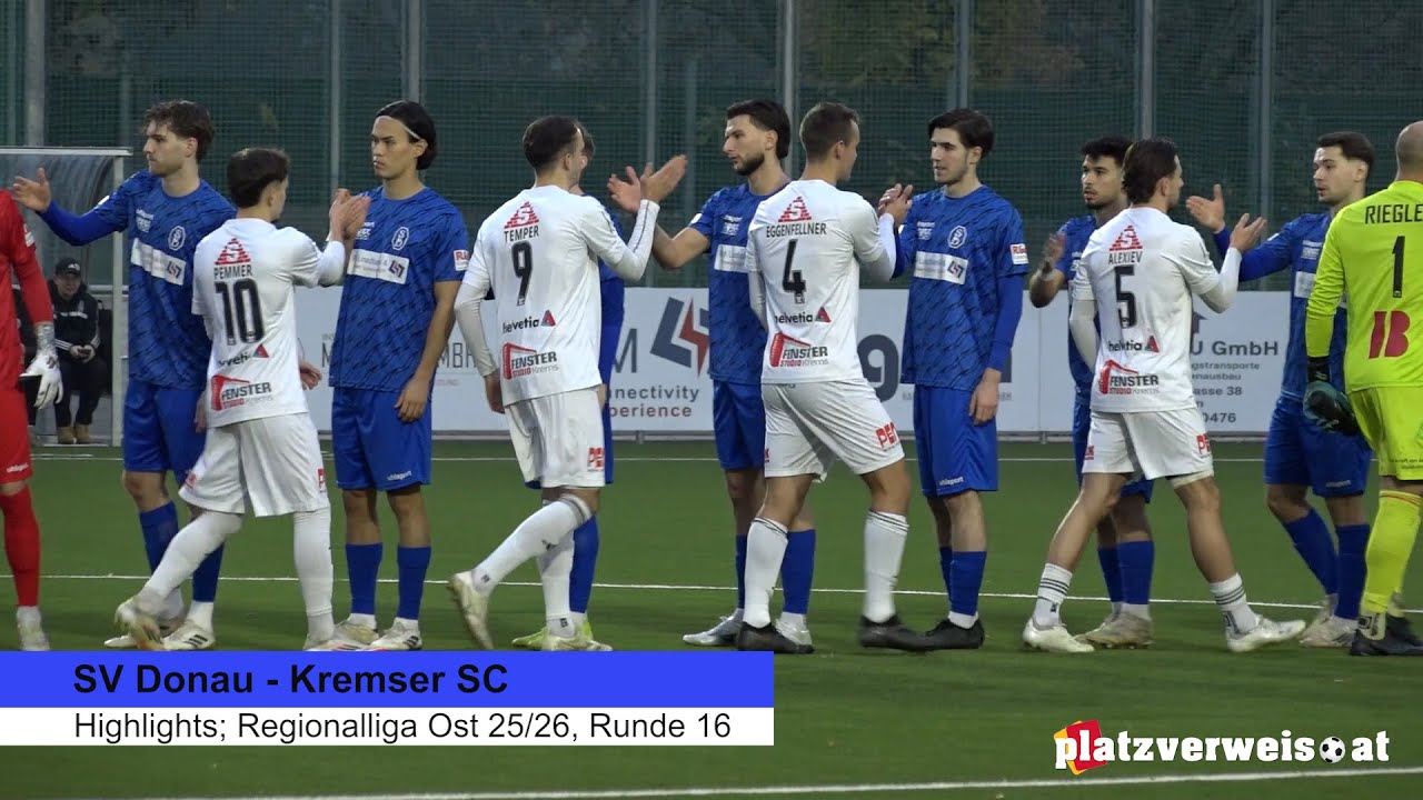 Highlights Donau - Kremser SC, Regionalliga Ost 2025/26; Runde 16