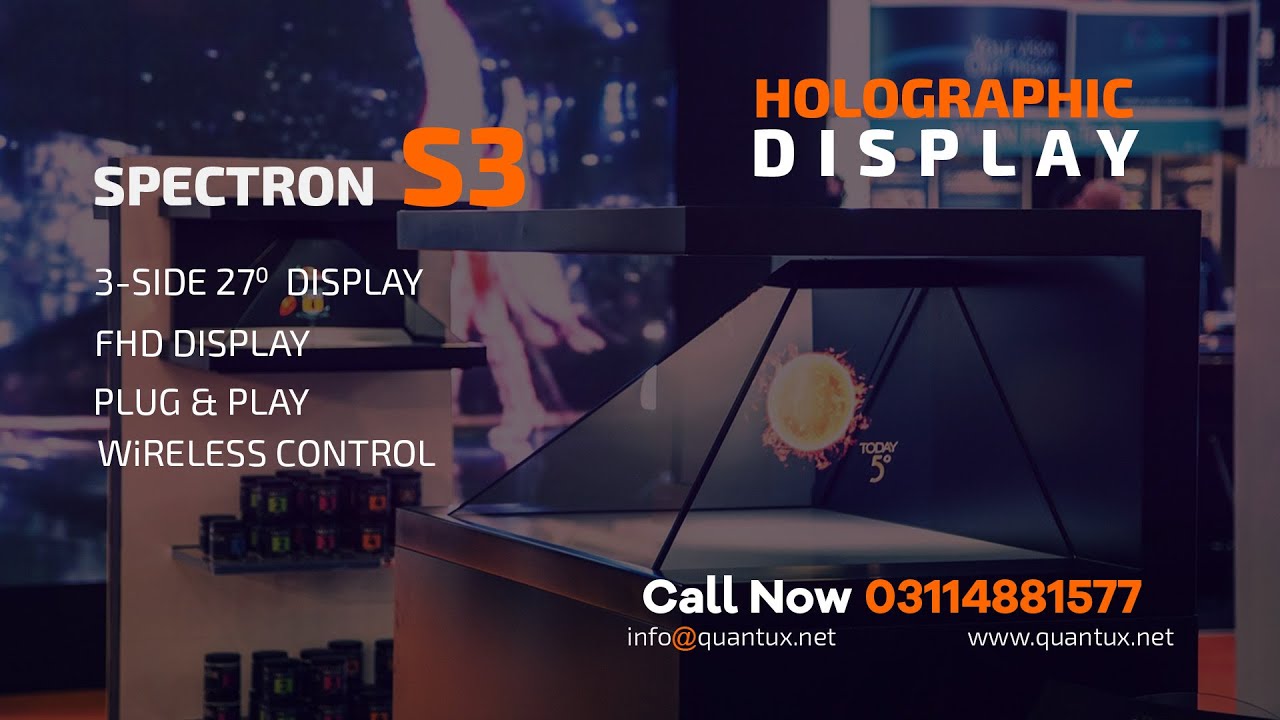 Spectron S3 | Holographic Display Product | Quantux - YouTube