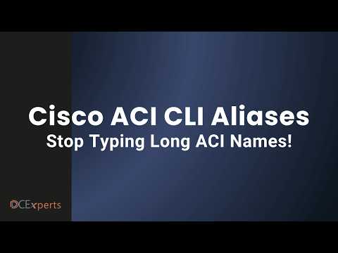 Cisco ACI CLI Aliases [Quick Tip]