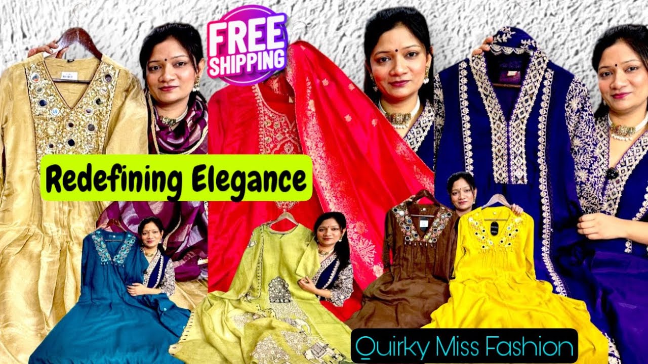 Stunning Cotton, Mul Chanderi & Party Wear Suits, Gowns, Mirror Work Tissue Suits at Quirky Miss Fas