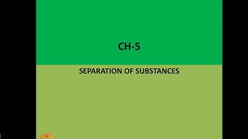 Max learners: Science, Class -6, Ch-5, SEPARATION OF SUBSTANCES Part-1