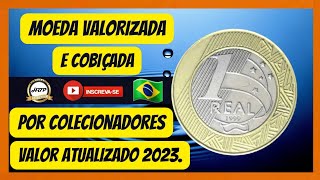 Moeda valorizada e cobiçada por colecionadores! 1 real 1999, valor atualizado 2023.