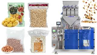 Automatic Granule Liquid Mixing Quantitative 3/ 4 Side Seal Packaging Machine With Vacuum Function