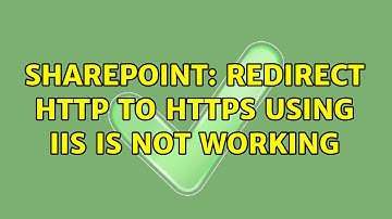 Sharepoint: Redirect HTTP to HTTPS using IIS is not working