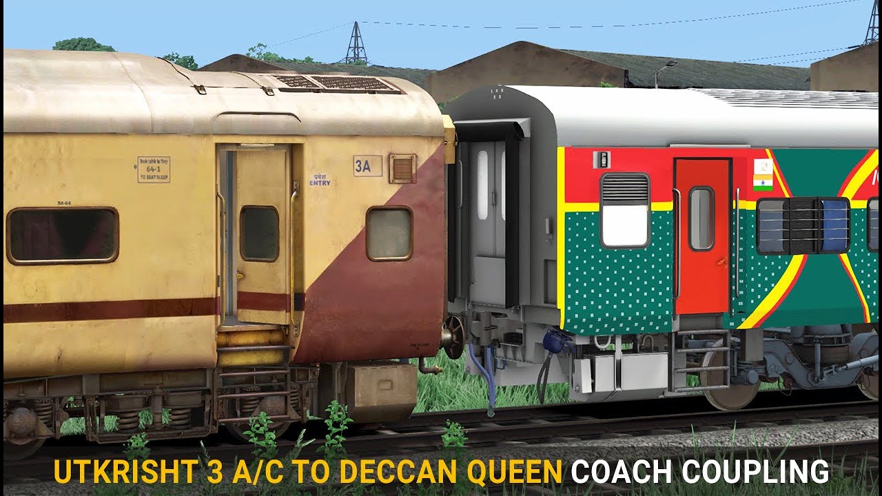 Utkrisht 3 A/C Coach Coupling on Deccan Queen Express | Train Simulator | Rail Road Games