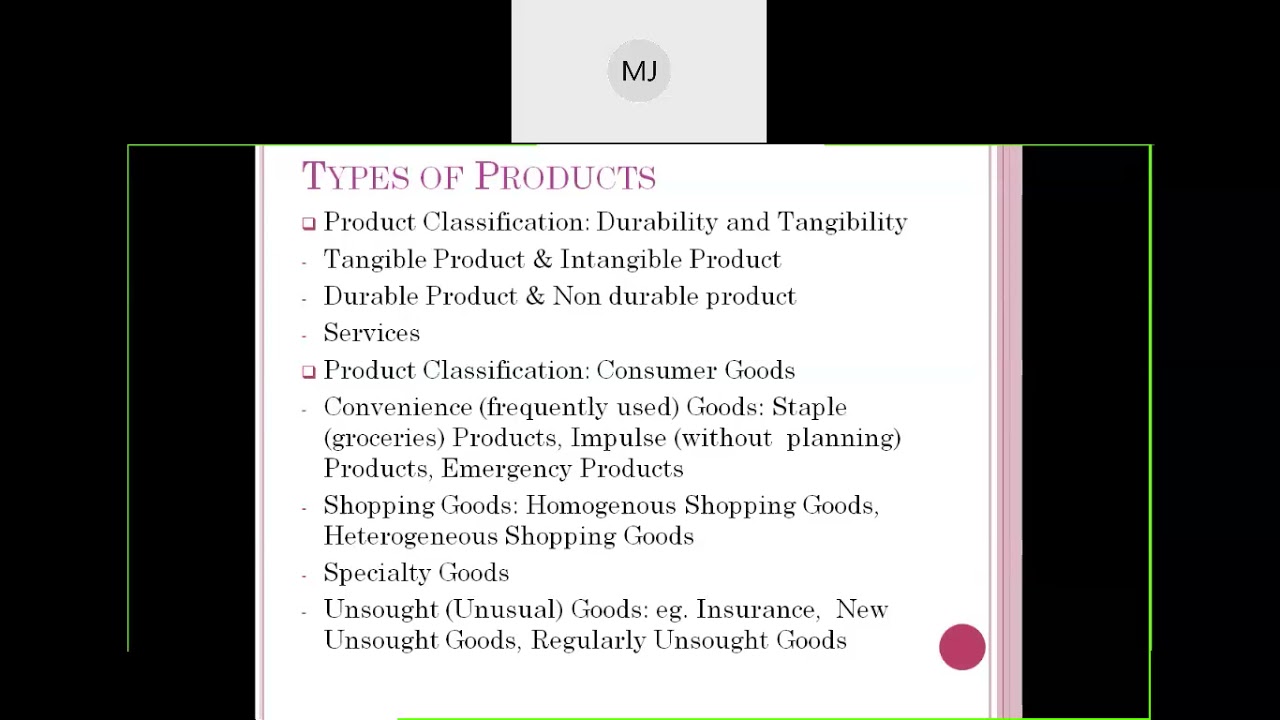 BM 06 05 2021 Types of Products