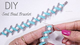 Seed Bead Bracelet: Create a Stylish Beaded Bracelet 😍😍😍With Herringbone Stitch