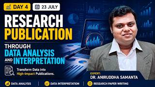 Data Analysis for Research Publication Expert: Dr. Aniruddha Samanta #datavisualization