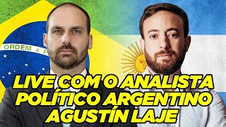 Live Eduardo Bolsonaro e comentarista político argentino Agustín Laje