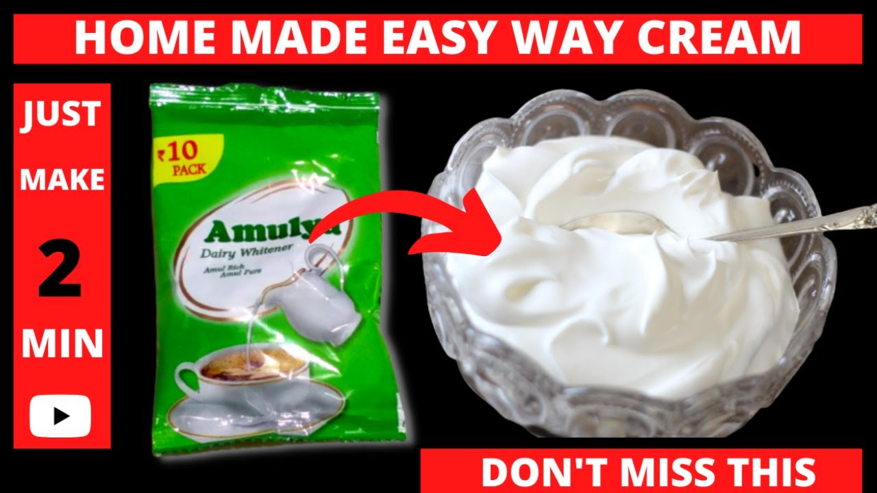 Homemade Fresh cream Homemade Cream with Milk Powder Recipe Fresh
