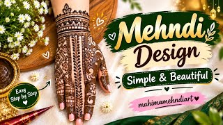 Beautiful Arabic Mehndi Design for Beginners   #heenadesign #mehndidesign #bridal #newmehndidesign