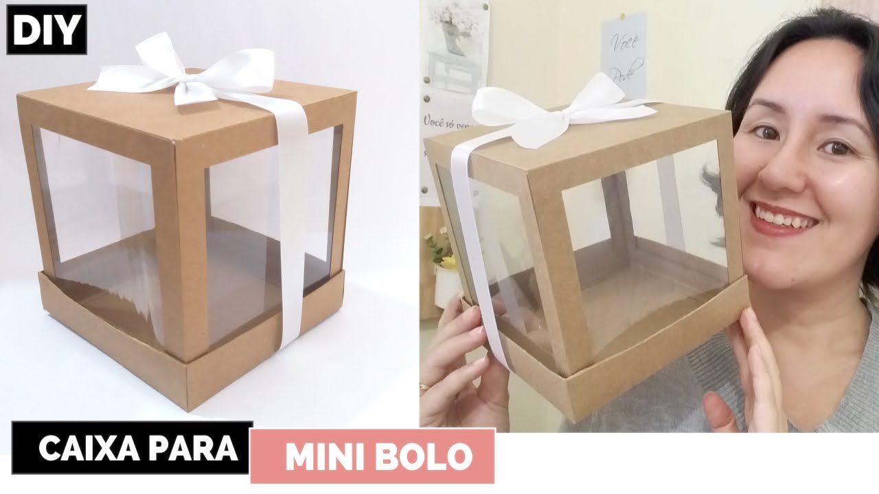 Fatia de Bolo - Caixa de Acetato, Caixa para Cupcakes, Forma para