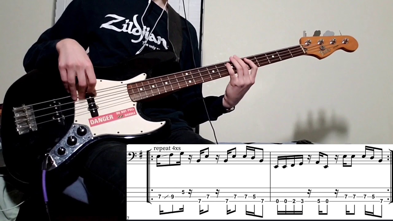 The Distance Cake Bass Cover with TABS + SHEETS YouTube