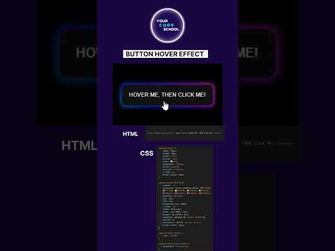 Button Hover Effect using HTML & CSS 👨🏼‍💻🤩 | #JavaScript #YourCodeSchool